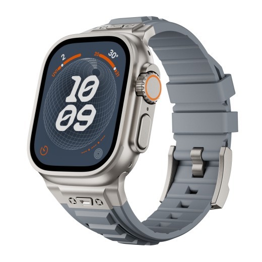 Correa de silicona elástica de alta elasticidad con clavos cruzados para iwatch 1-9 con hebilla plegable de metal
