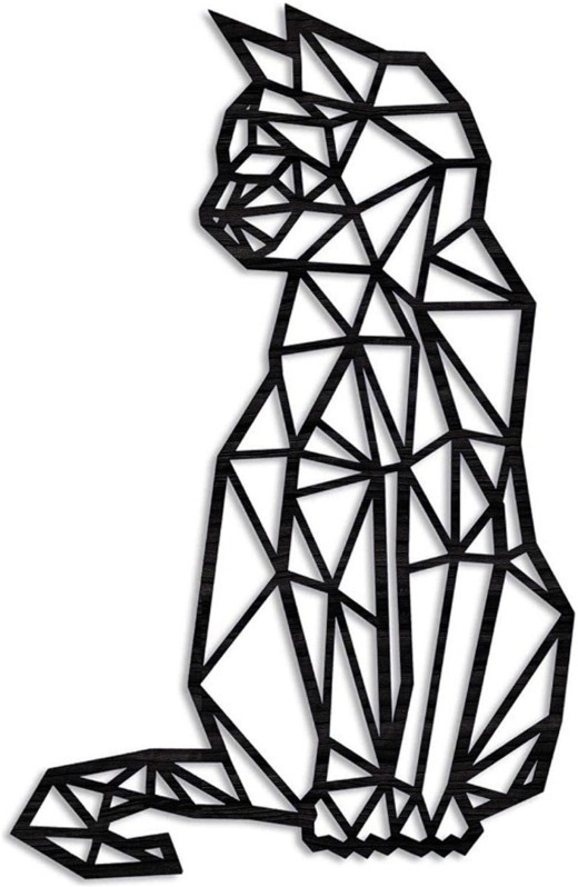 Arte de pared de metal tallado con diseño de gato, decoración de interiores para el hogar, manualidades
