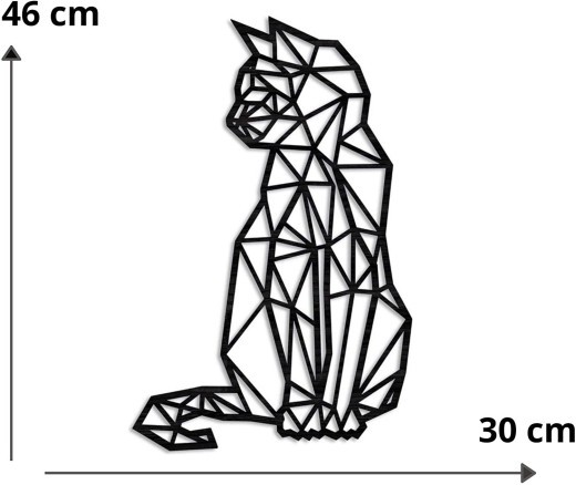 Arte de pared de metal tallado con diseño de gato, decoración de interiores para el hogar, manualidades