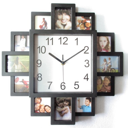 Reloj de pared con foto, reloj silencioso, reloj electrónico creativo, reloj de pared