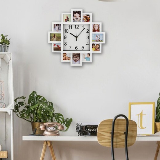 Reloj de pared con foto, reloj silencioso, reloj electrónico creativo, reloj de pared