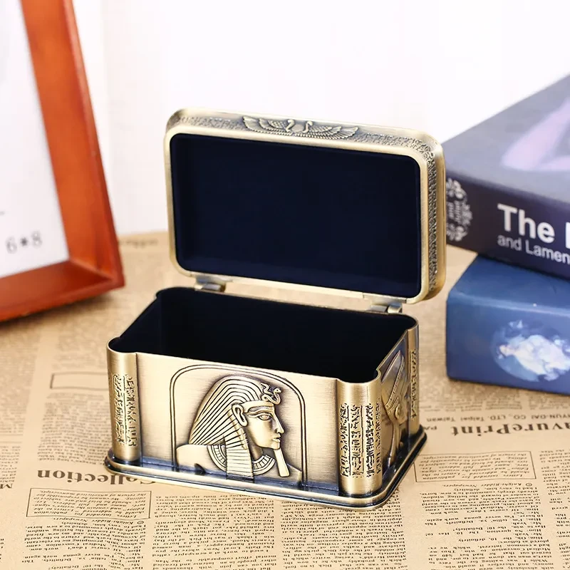 Caja de almacenamiento creativa para bodas con diseño de faraón egipcio