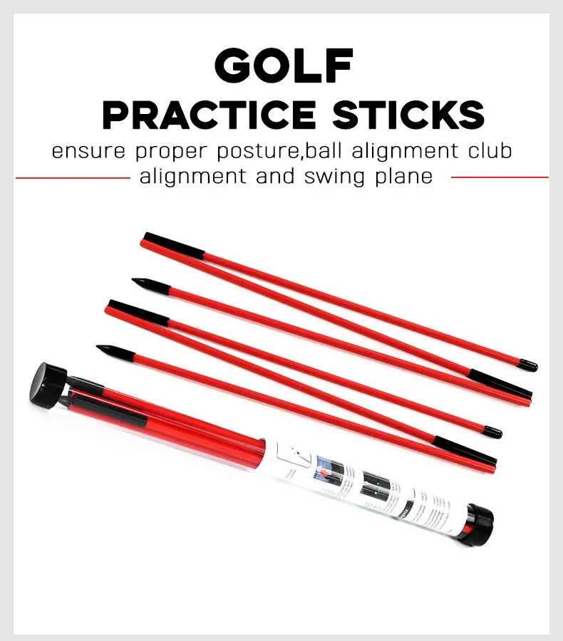 Palo de golf de tres direcciones, paquete de 2, venta directa de fábrica, puntero para practicar el swing