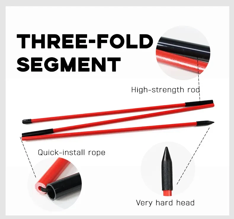 Palo de golf de tres direcciones, paquete de 2, venta directa de fábrica, puntero para practicar el swing