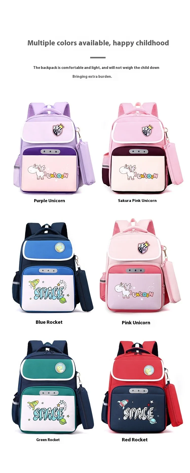 Mochila infantil de gran capacidad para reducir la carga y proteger la columna.