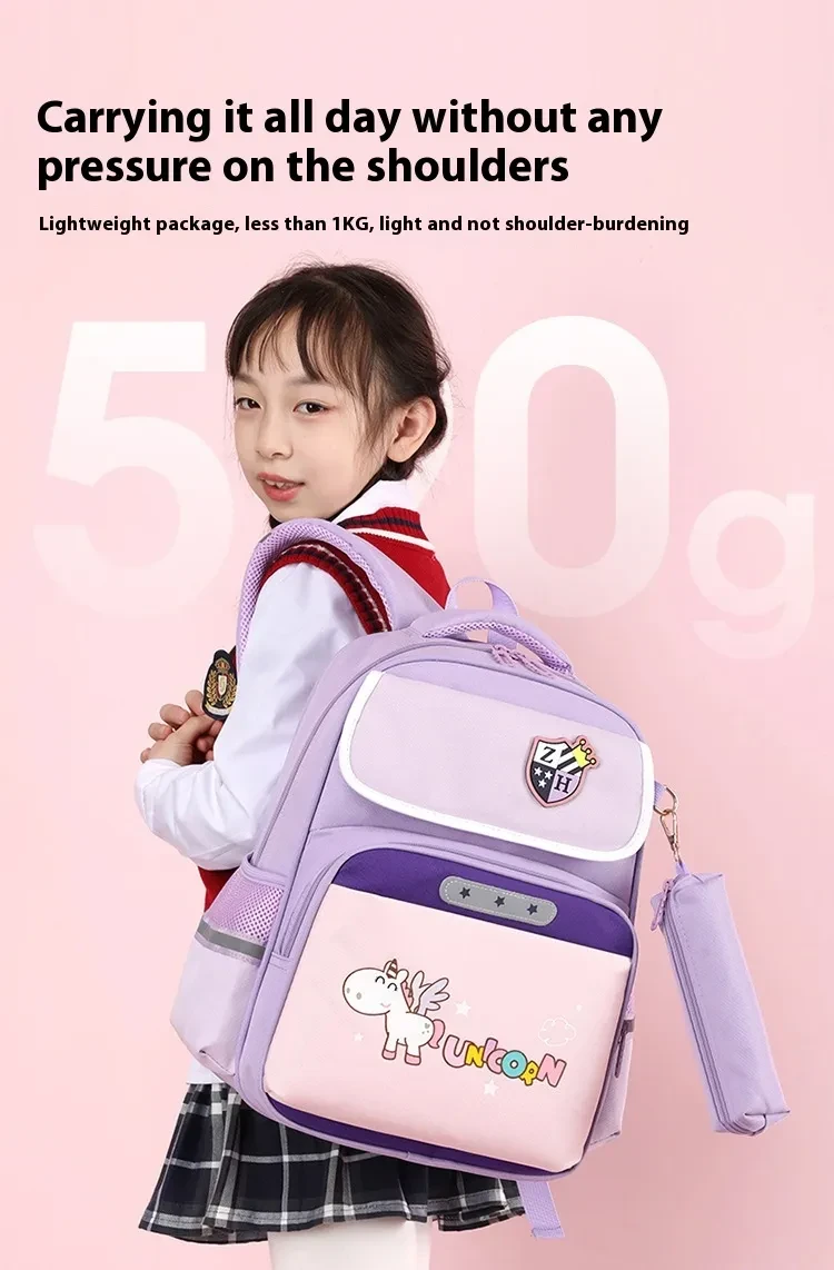 Mochila infantil de gran capacidad para reducir la carga y proteger la columna.