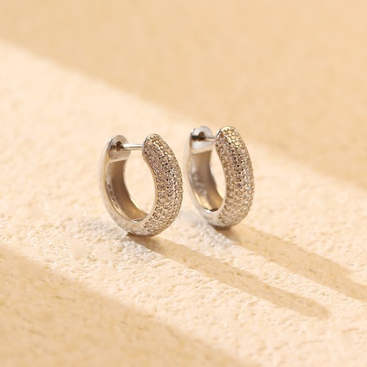 Pendientes de circonita irregular Pendientes de moda Diamante