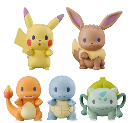 Juego de 5 figuras de acción de Pokémon Pikachu, adornos de colección, modelos Kawaii, Charmander y Squirtle, juguetes para niños, regalo