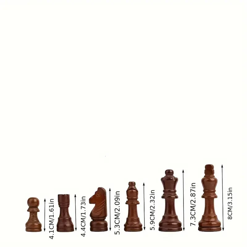 Juego de ajedrez plegable premium grande de madera maciza de 38,1 cm x 38,1 cm (15" x 15")