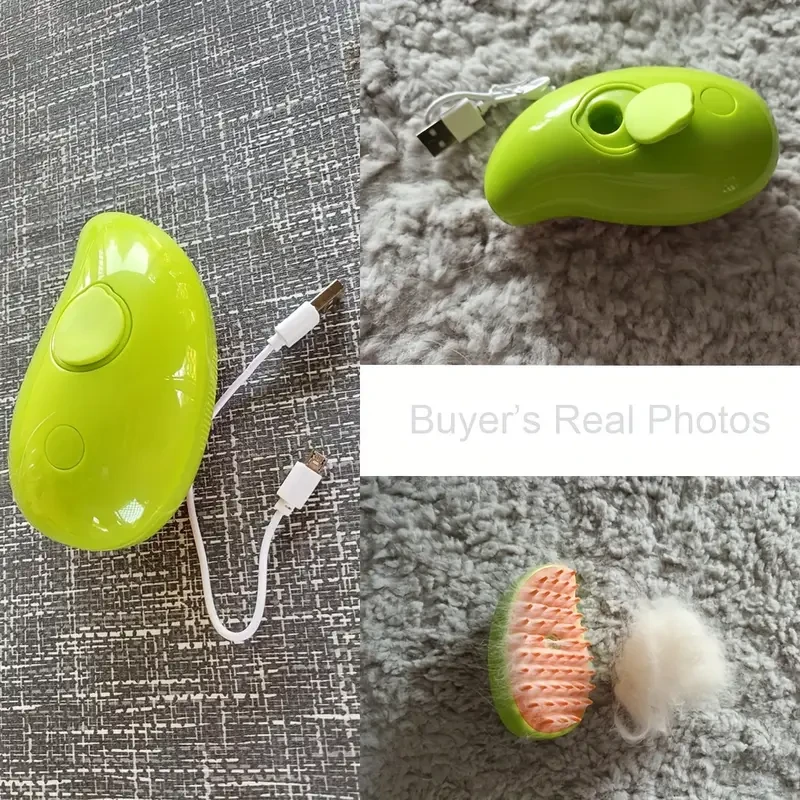 Cepillo de vapor autolimpiable para gatos y perros.