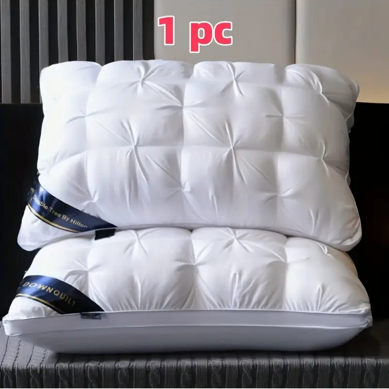 1 almohada de apoyo para el cuello de 48 x 74 cm para dormir profundamente, almohada alta que no se pliega para dormir.