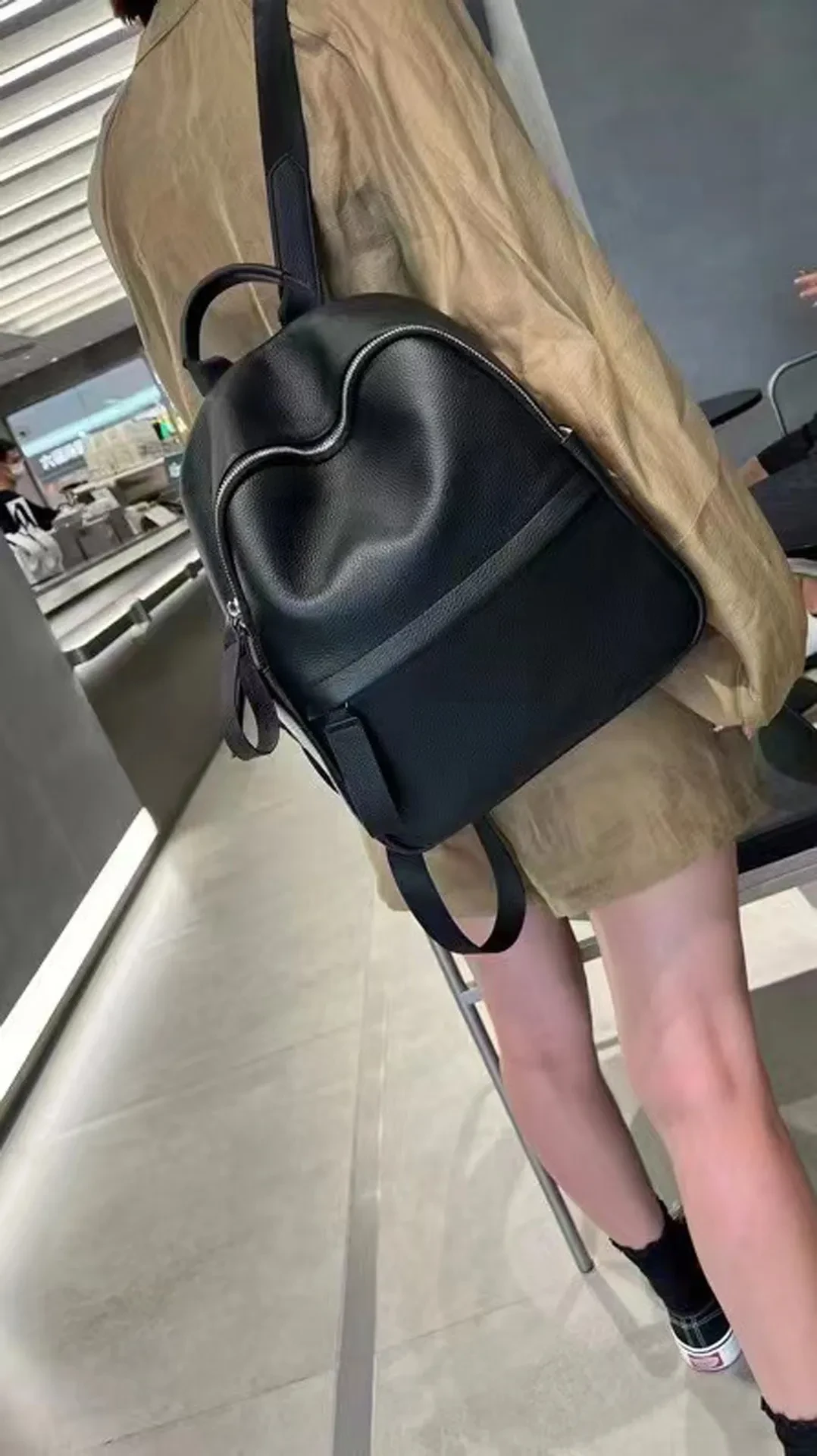 Mochila de cuero Baidu de alta calidad