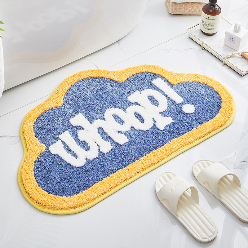 Alfombra de baño con diseño de nube para la entrada de la puerta