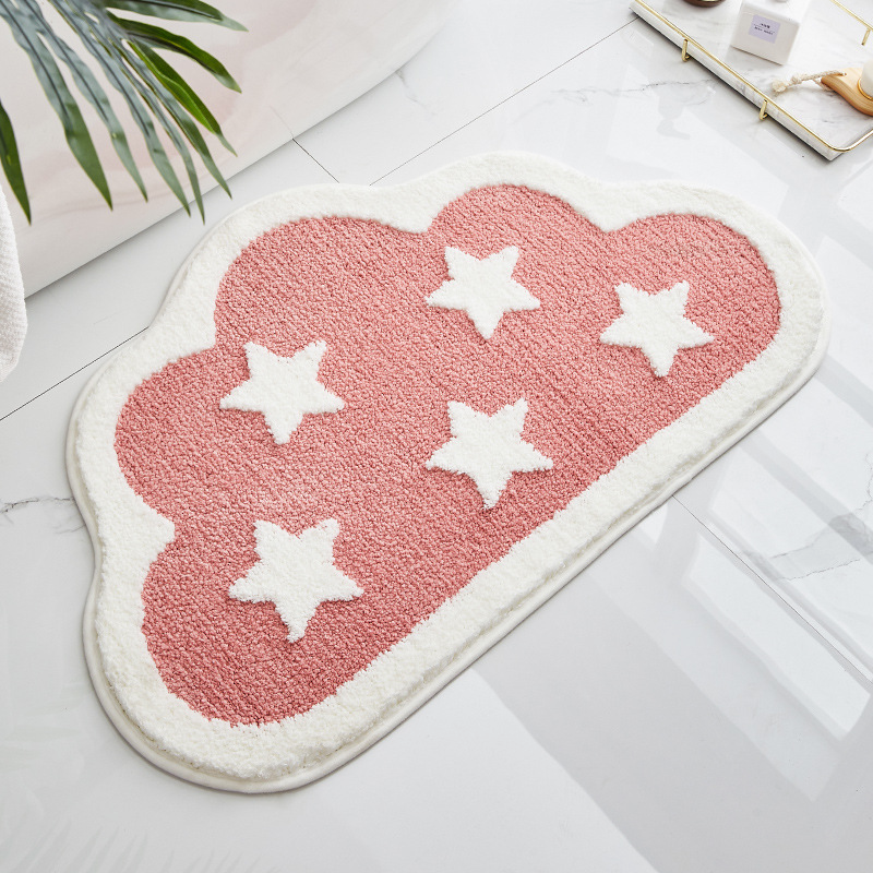 Alfombra de baño con diseño de nube para la entrada de la puerta