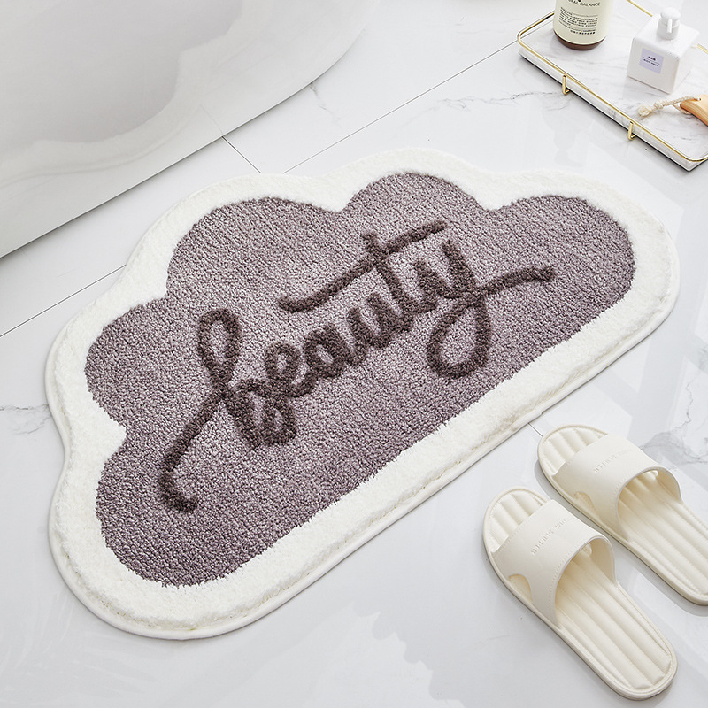 Alfombra de baño con diseño de nube para la entrada de la puerta
