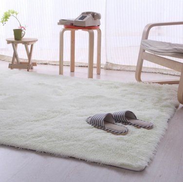 Alfombra de lana de seda suave, alfombra de noche para sala de estar de dormitorio