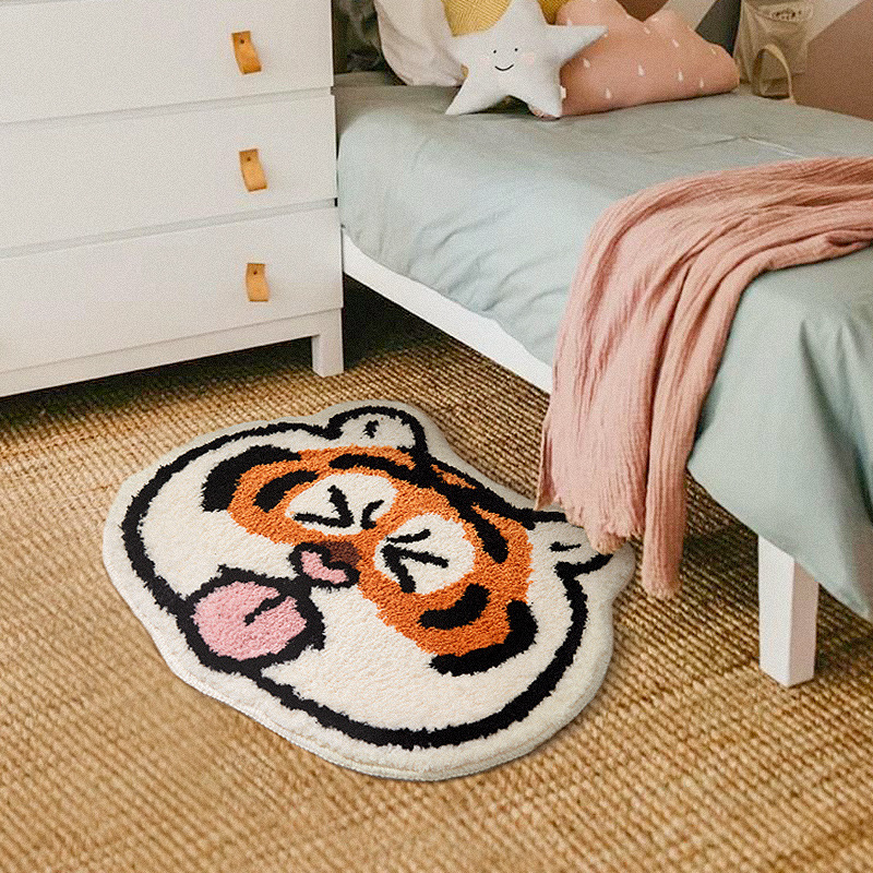 Alfombra de peluche linda para dormitorio, alfombra pequeña, alfombra para el suelo, manta