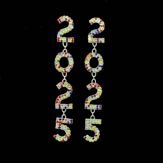 Pendientes con colgante digital de diamantes de imitación y borlas geométricas
