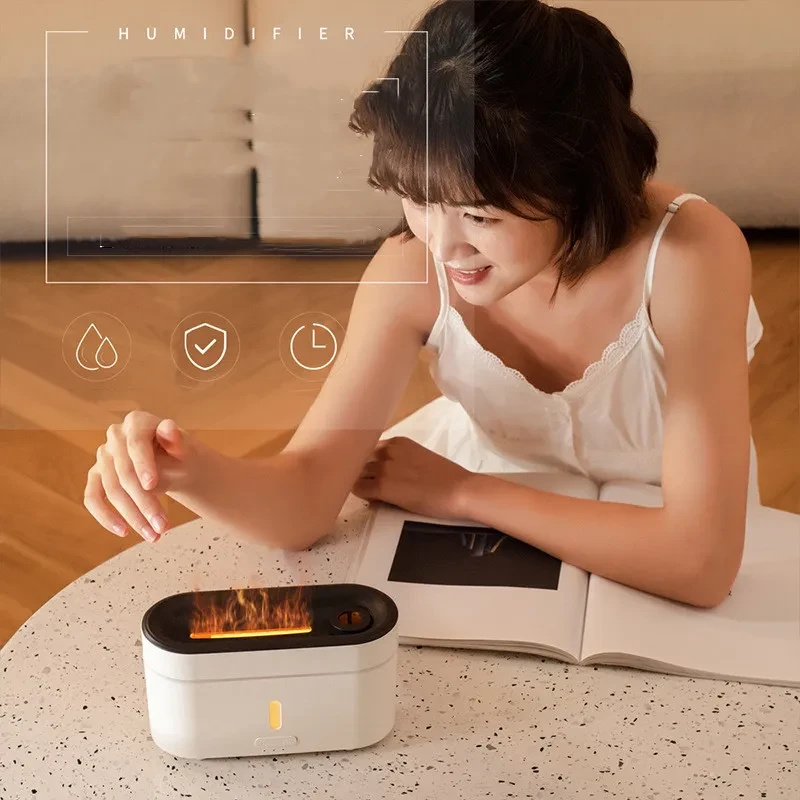 Humidificador de lámpara de llama, máquina de aromaterapia para el hogar
