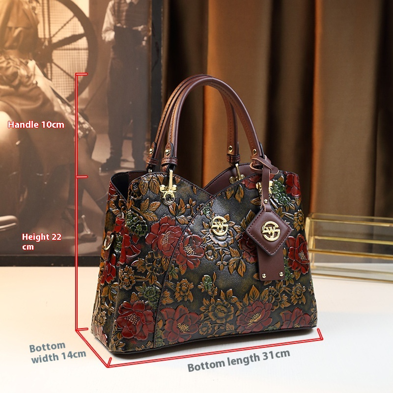 Bolso de lujo retro asequible y de gran capacidad para mujer, ideal para personas de mediana edad.