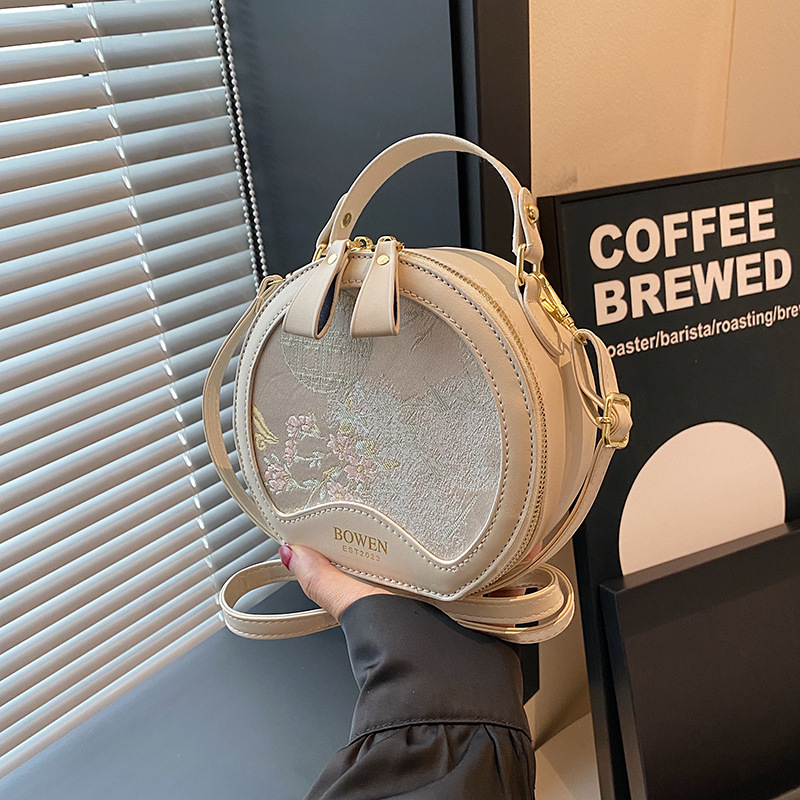 Bolso pequeño redondo a juego para mujer, nuevo y moderno