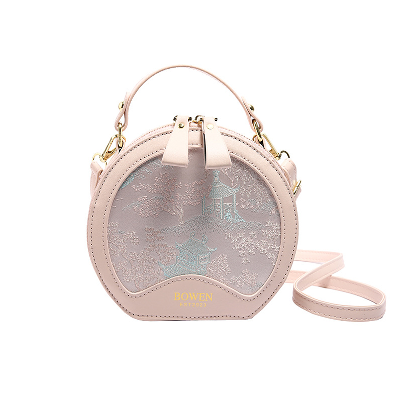Bolso pequeño redondo a juego para mujer, nuevo y moderno