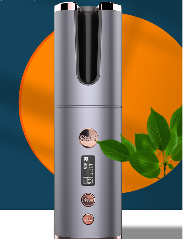 Rizador de pelo eléctrico inalámbrico recargable, totalmente automático, giratorio, portátil, para peluquería.
