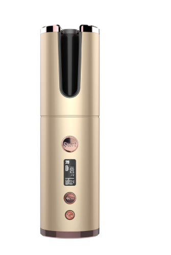 Rizador de pelo eléctrico inalámbrico recargable, totalmente automático, giratorio, portátil, para peluquería.