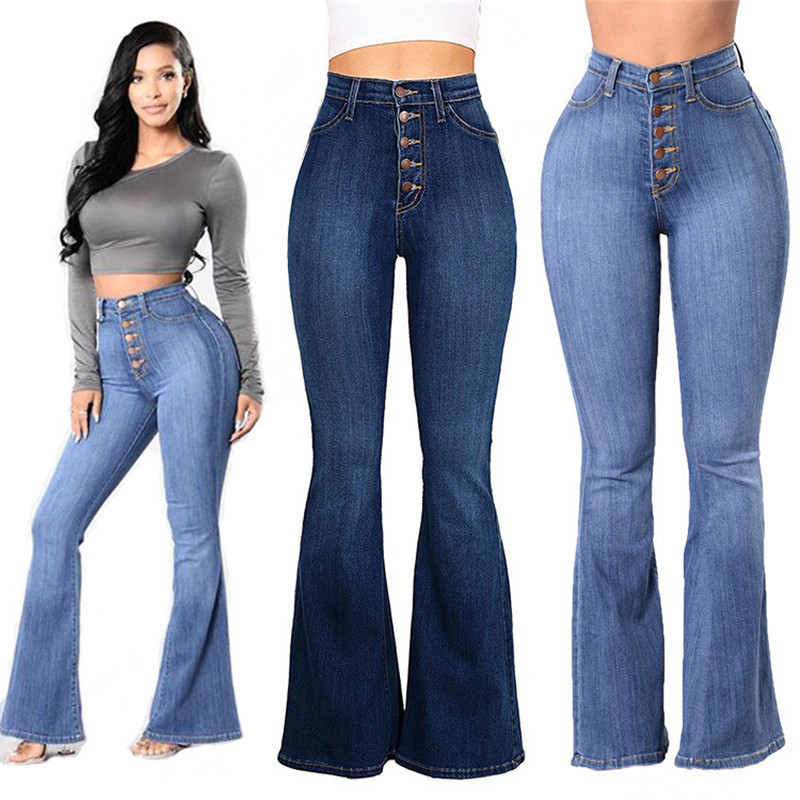Nuevos jeans elásticos de cintura alta
