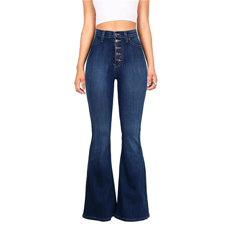 Nuevos jeans elásticos de cintura alta