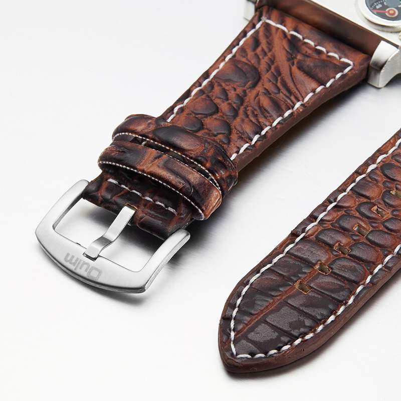 Reloj de cuarzo con doble zona horaria para hombre.