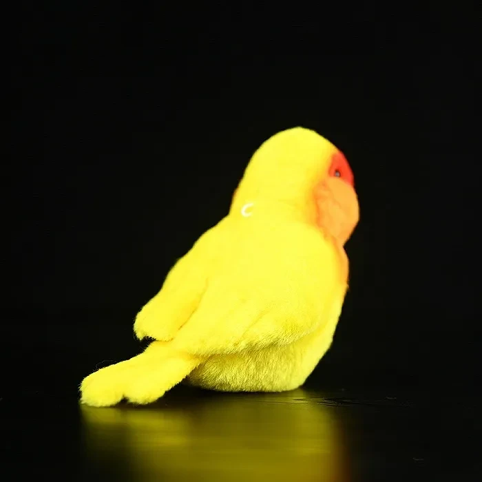 Peluche de loro de imitación de peonía amarilla de melocotón