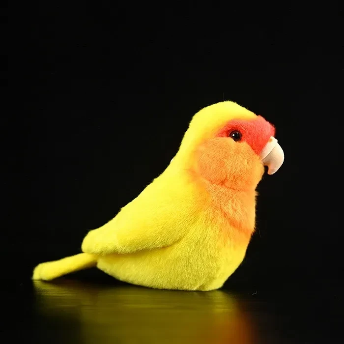 Peluche de loro de imitación de peonía amarilla de melocotón