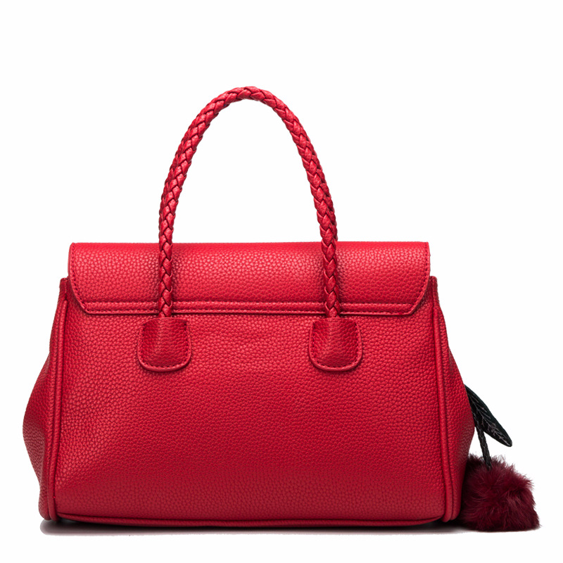 Bolsos de cuero bolso con estampado de lichi