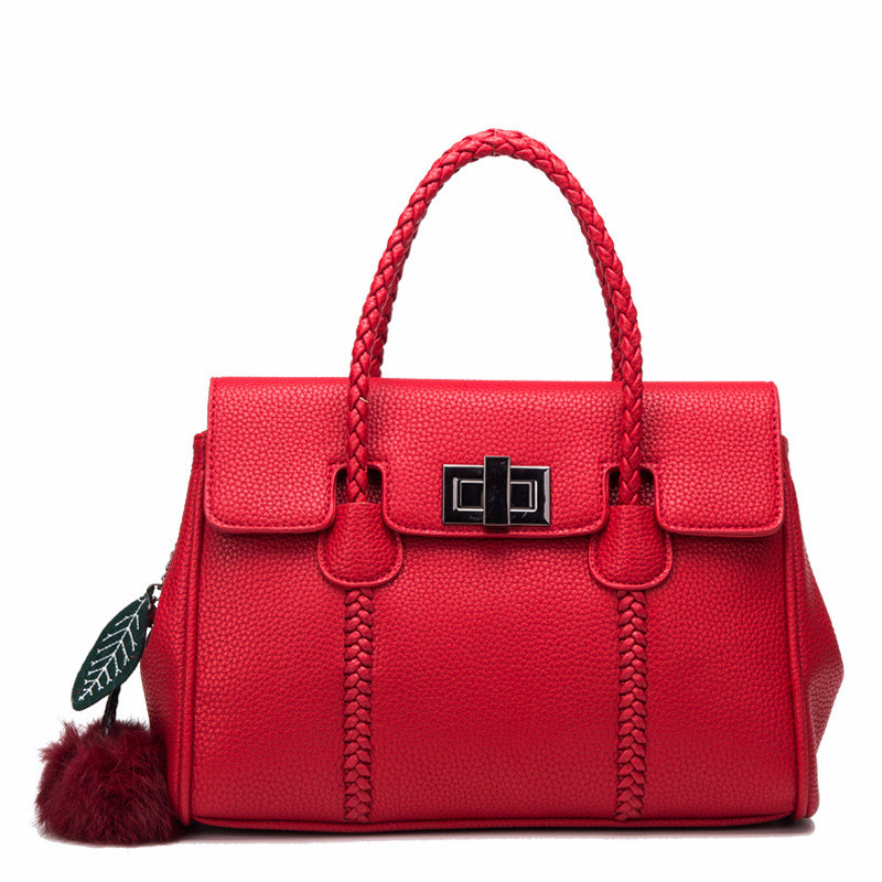 Bolsos de cuero bolso con estampado de lichi