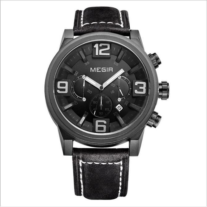 Reloj para hombre, reloj deportivo luminoso de tres esferas, resistente al agua.