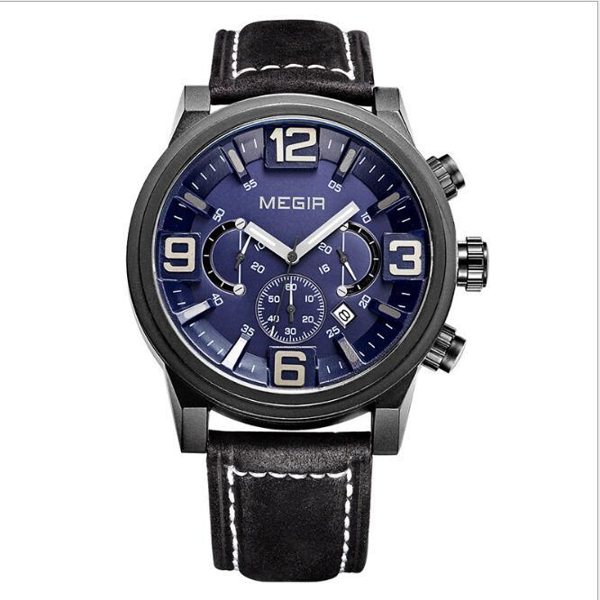 Reloj para hombre, reloj deportivo luminoso de tres esferas, resistente al agua.