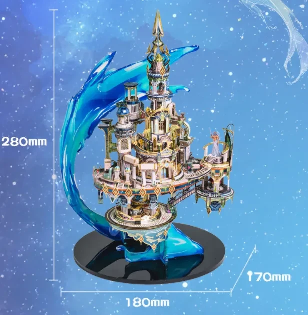 Rompecabezas de metal 3D Atlantis: modelo de ensamblaje tridimensional