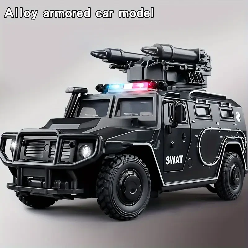 Buggy blindado SWAT de metal a escala