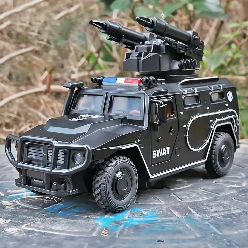 Buggy blindado SWAT de metal a escala