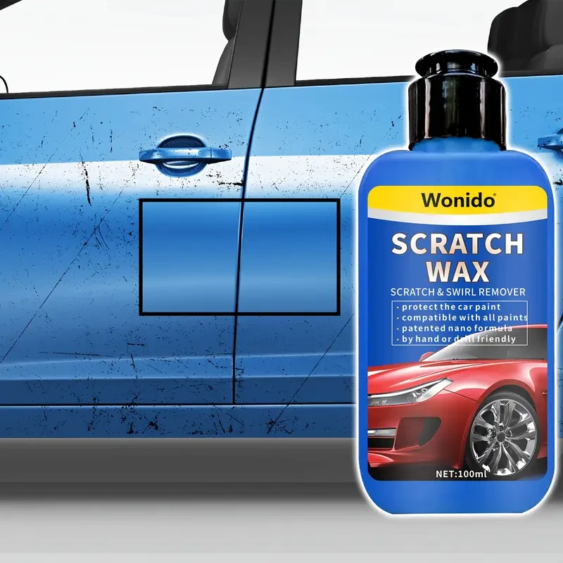 Cera para rayones y removedor de remolinos para autos, pulidor Nano Shine