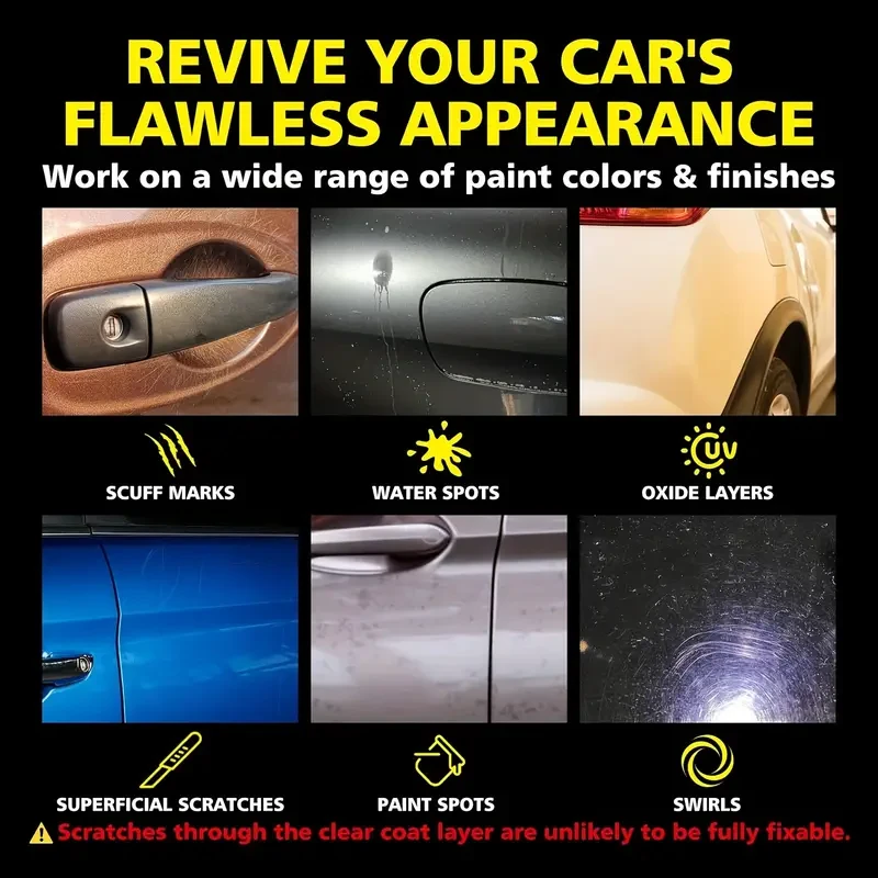 Cera para rayones y removedor de remolinos para autos, pulidor Nano Shine