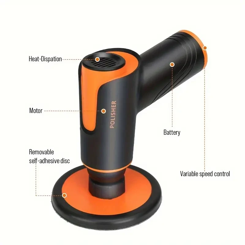 Enceradora y pulidora inalámbrica portátil para coche de 100 W