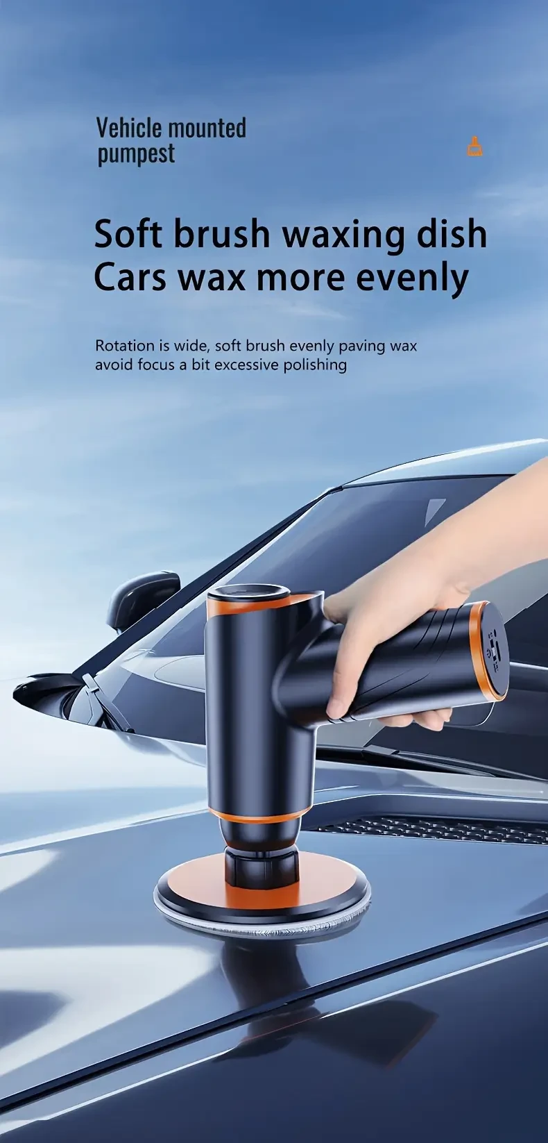 Enceradora y pulidora inalámbrica portátil para coche de 100 W