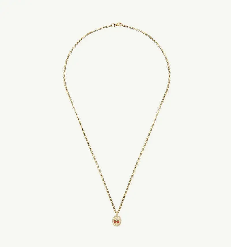 Collar ligero de lujo con perlas y fresas para mujer, de verano, para fiestas, de acero de titanio, galvanizado al vacío.