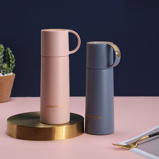 Botella de acero inoxidable de 350 ml, con aislamiento, para agua, leche, termo portátil, taza de café, taza de viaje, regalo para amantes.