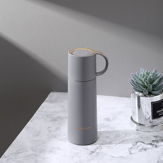 Botella de acero inoxidable de 350 ml, con aislamiento, para agua, leche, termo portátil, taza de café, taza de viaje, regalo para amantes.