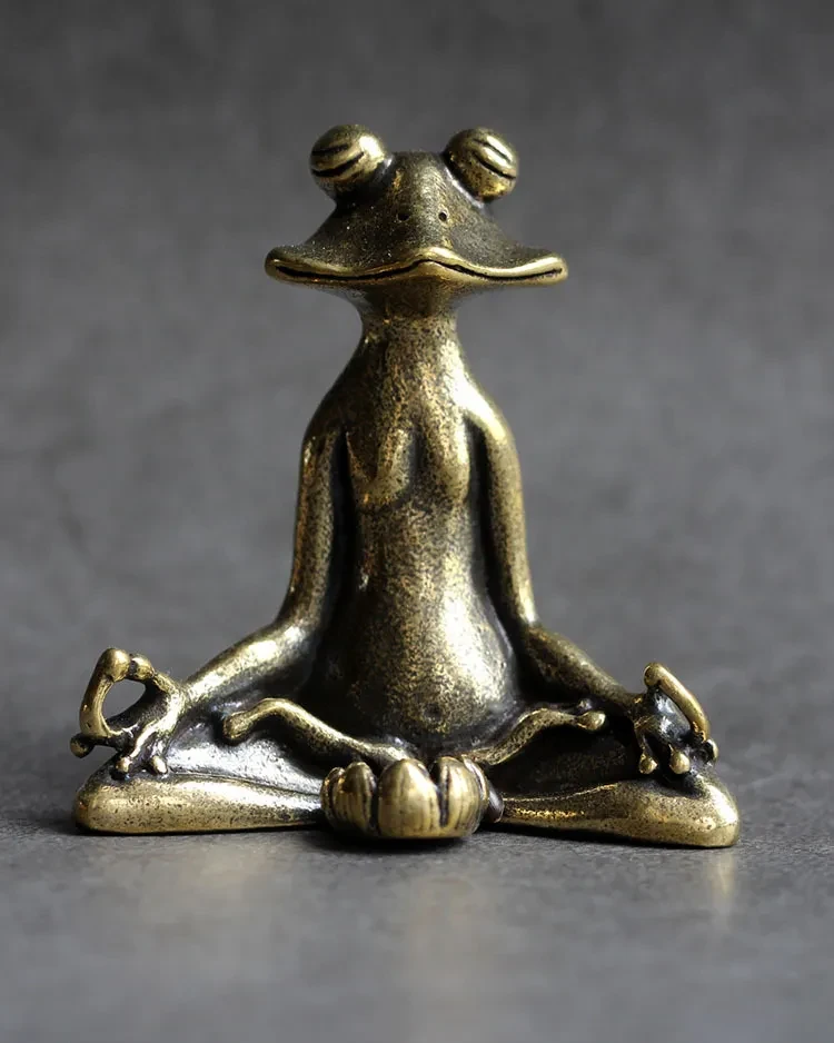Incienso de rana antiguo, inserto de cobre, té, mascota, joyería, regalo artesanal