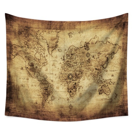 Toalla de playa con tapiz de mapa del mundo para decoración del hogar
