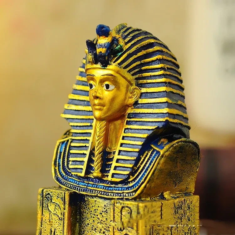Quemador de incienso de reflujo del Antiguo Egipto, artesanía de resina, adorno de Buda para el hogar